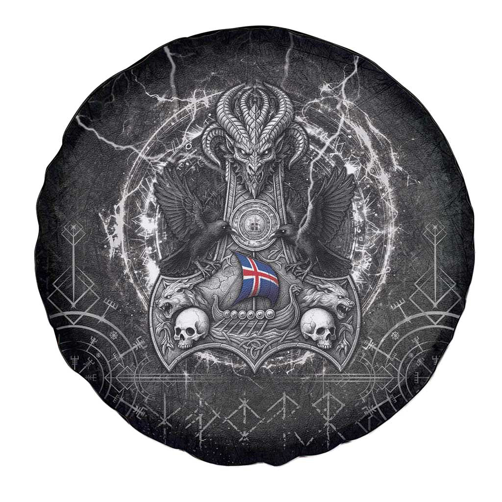 Iceland Viking Spare Tire Cover Odin's Raven Legacy - Wonder Print Shop