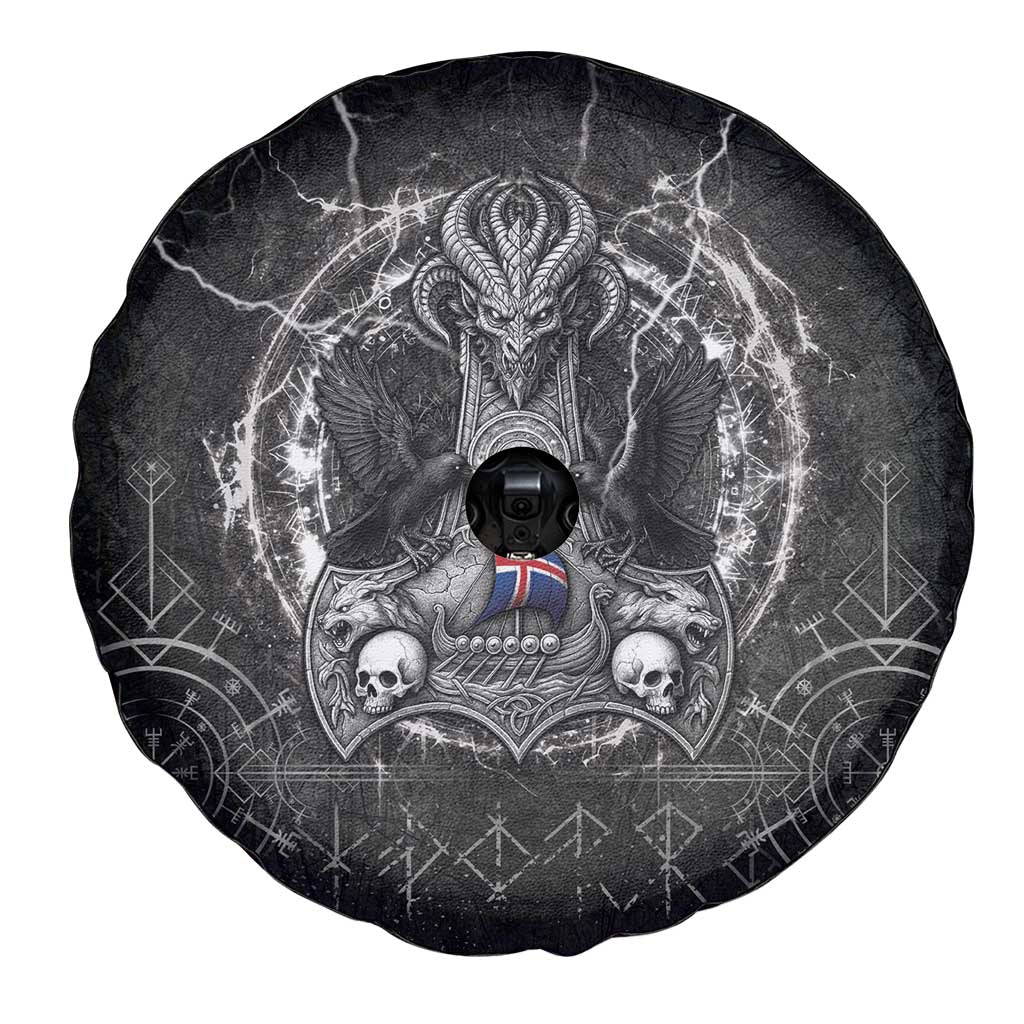 Iceland Viking Spare Tire Cover Odin's Raven Legacy - Wonder Print Shop