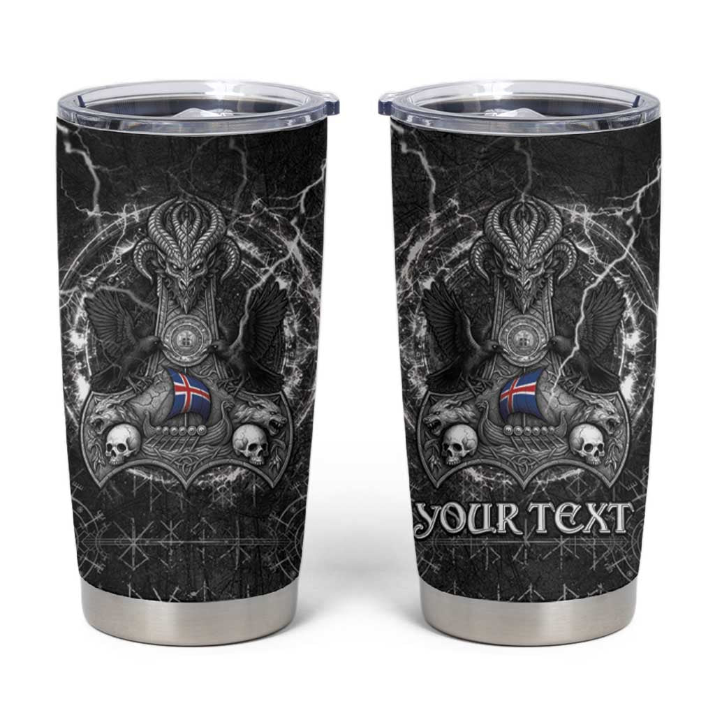 Personalized Iceland Viking Tumbler Cup Odin's Raven Legacy - Wonder Print Shop