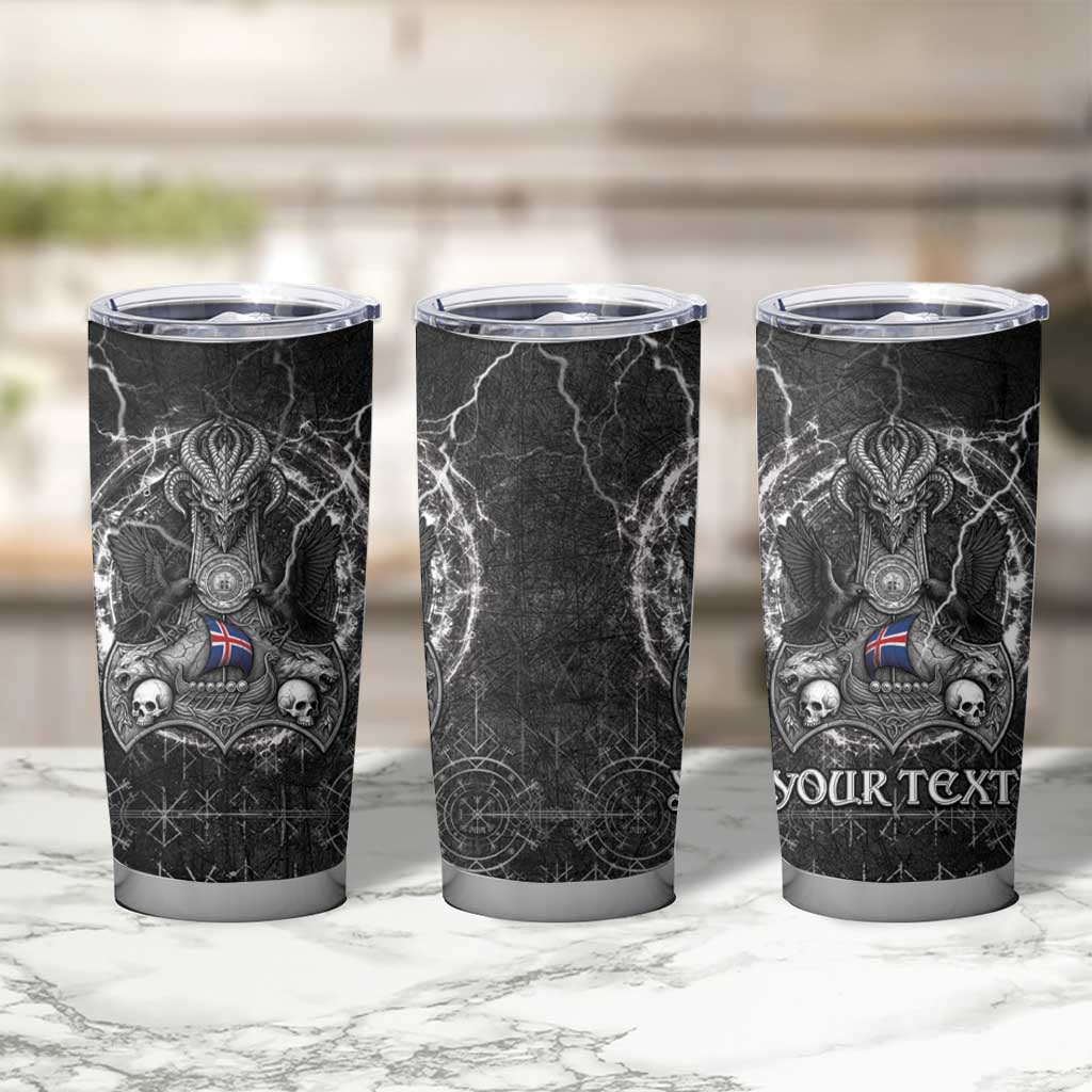 Personalized Iceland Viking Tumbler Cup Odin's Raven Legacy - Wonder Print Shop