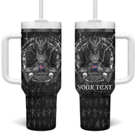 Personalized Iceland Viking Tumbler With Handle Odin's Raven Legacy - Wonder Print Shop