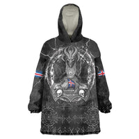 Personalized Iceland Viking Wearable Blanket Hoodie Odin's Raven Legacy - Wonder Print Shop