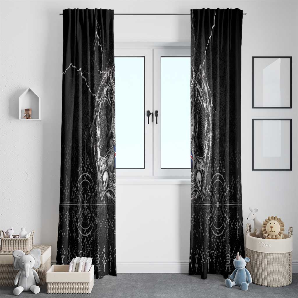 Iceland Viking Window Curtain Odin's Raven Legacy - Wonder Print Shop