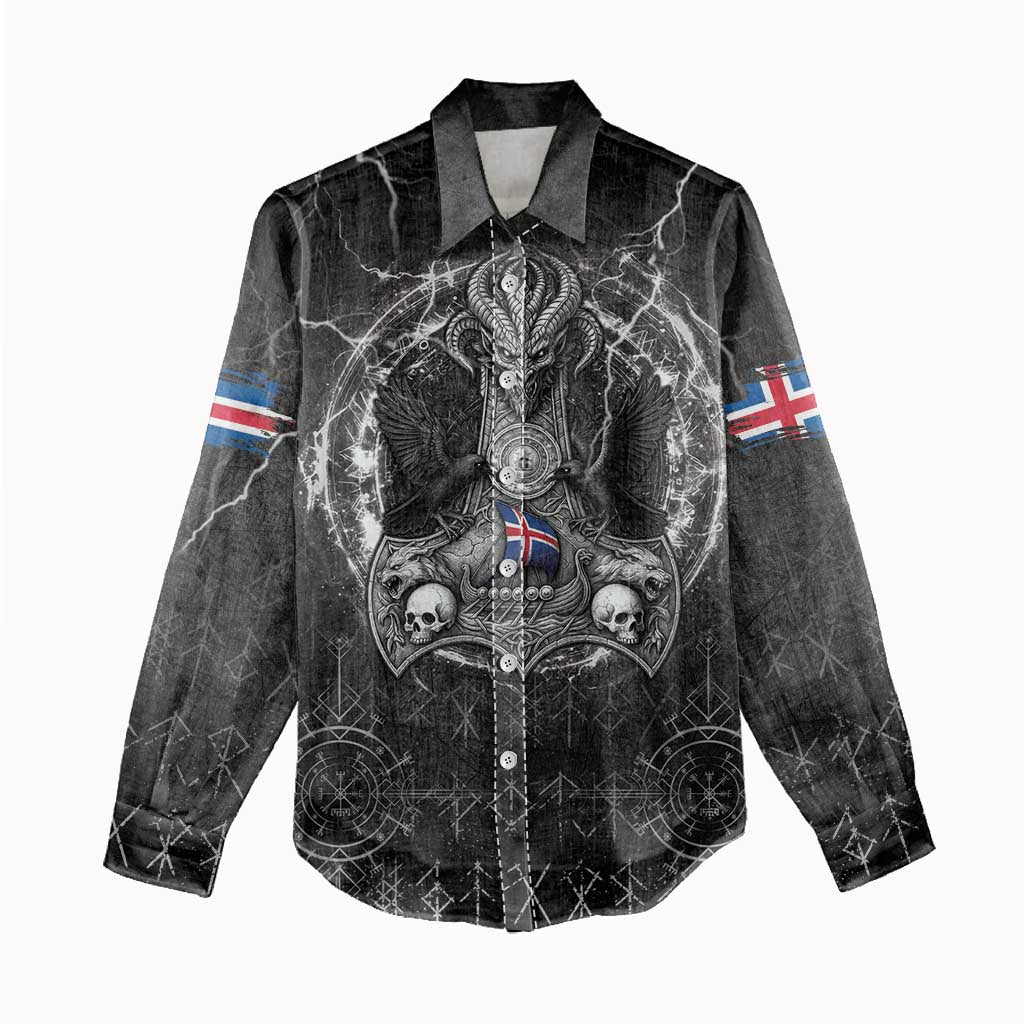 Personalized Iceland Viking Women Casual Shirt Odin's Raven Legacy - Wonder Print Shop