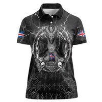 Personalized Iceland Viking Women Polo Shirt Odin's Raven Legacy - Wonder Print Shop