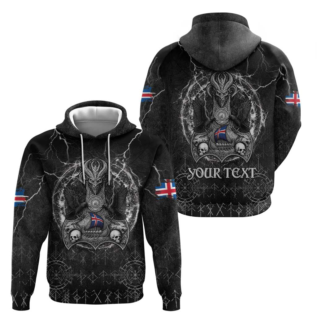 Personalized Iceland Viking Zip Hoodie Odin's Raven Legacy - Wonder Print Shop