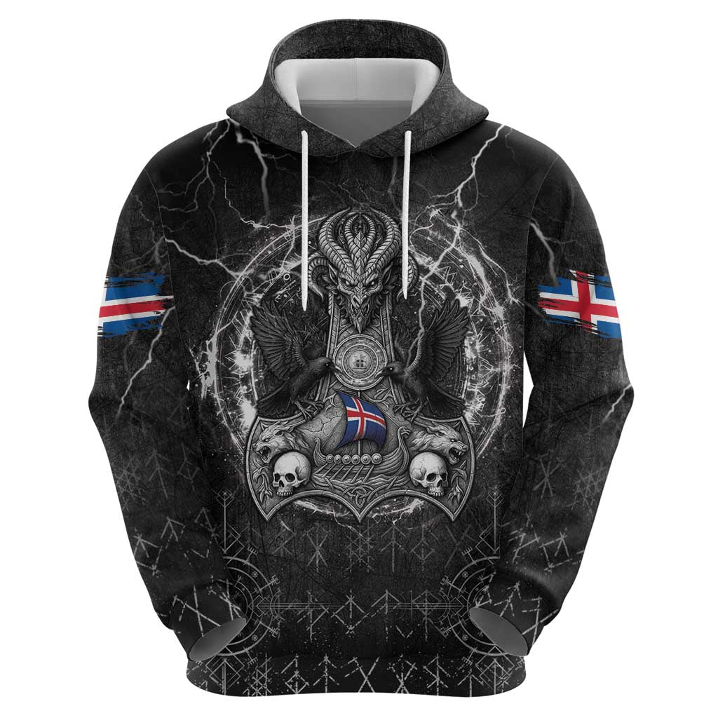Personalized Iceland Viking Zip Hoodie Odin's Raven Legacy - Wonder Print Shop