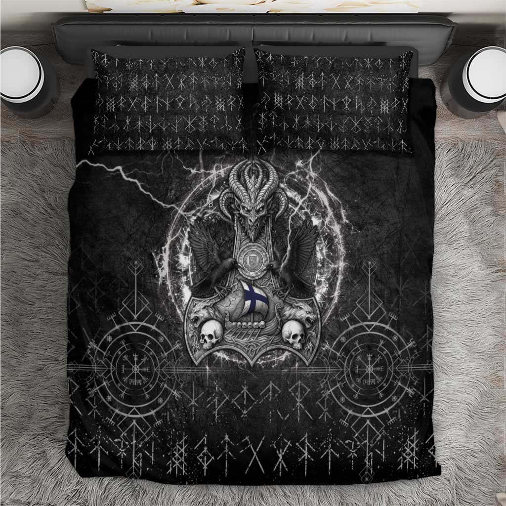 Finland Viking Bedding Set Odin's Raven Legacy - Wonder Print Shop