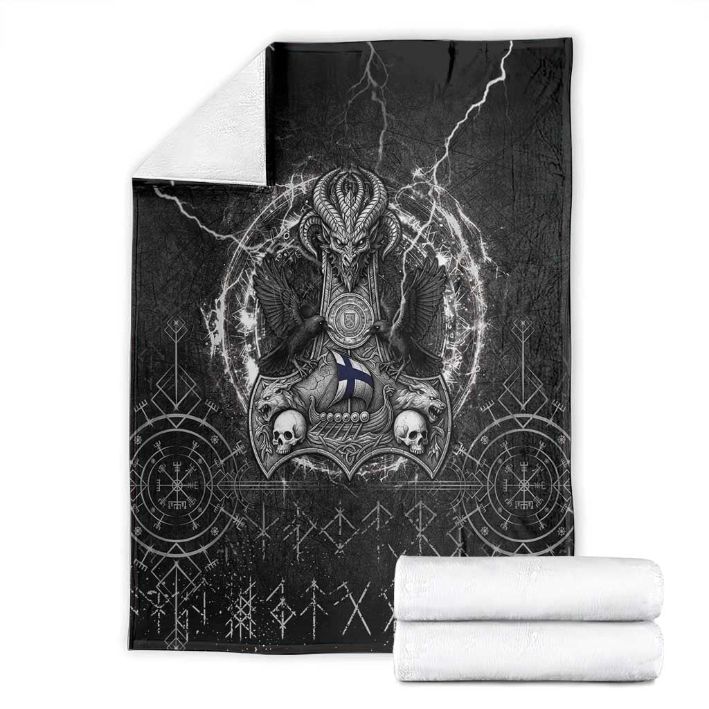 Finland Viking Blanket Odin's Raven Legacy - Wonder Print Shop