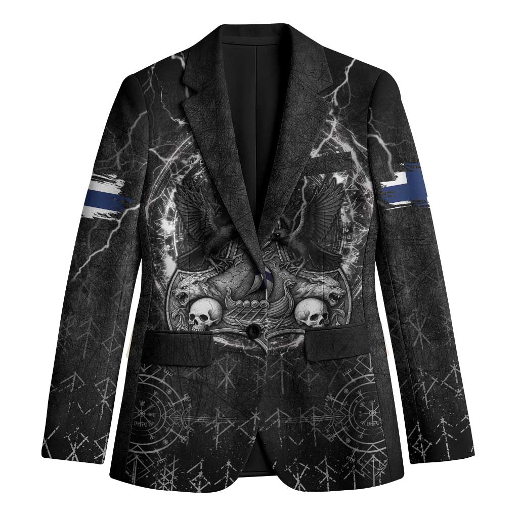 Personalized Finland Viking Blazer Odin's Raven Legacy - Wonder Print Shop