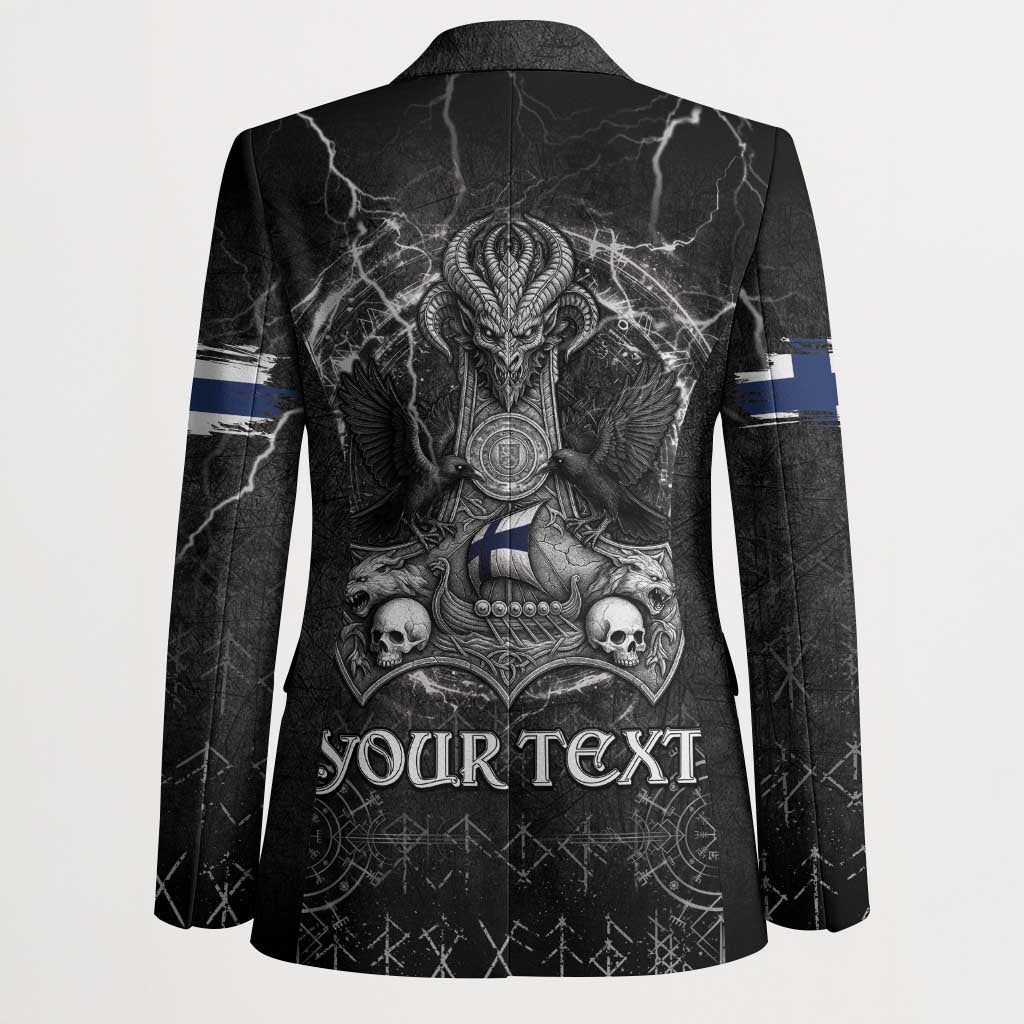 Personalized Finland Viking Blazer Odin's Raven Legacy - Wonder Print Shop