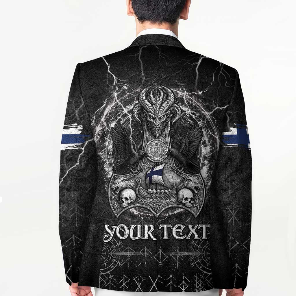 Personalized Finland Viking Blazer Odin's Raven Legacy - Wonder Print Shop