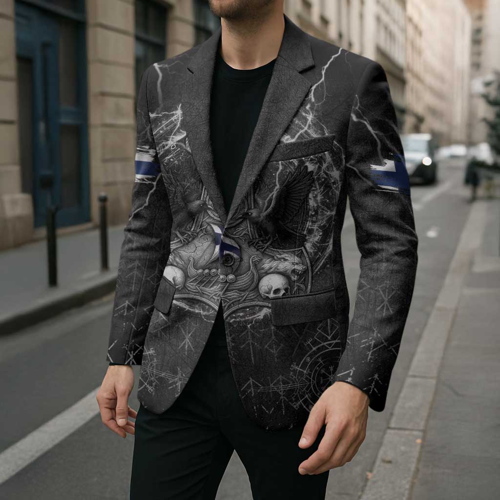 Personalized Finland Viking Blazer Odin's Raven Legacy - Wonder Print Shop