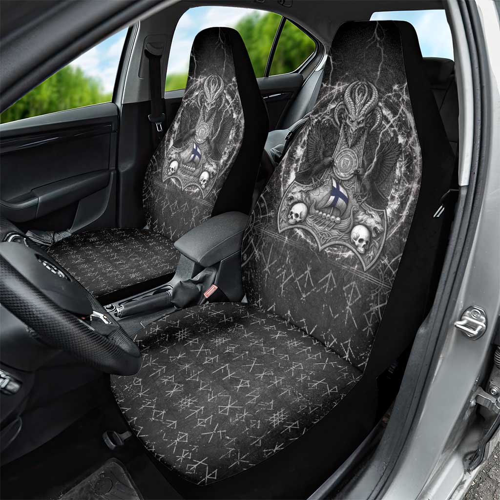 Finland Viking Car Seat Cover Odin's Raven Legacy - Wonder Print Shop