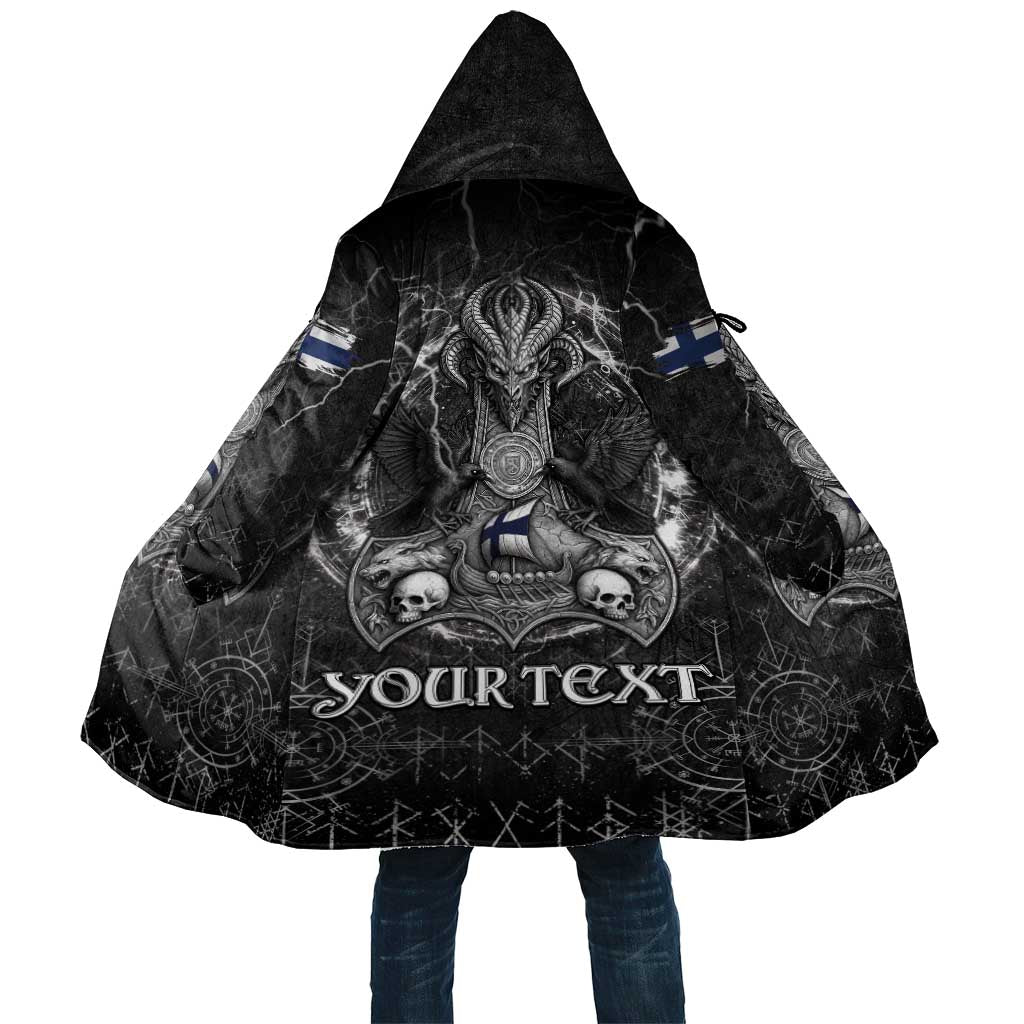 Personalized Finland Viking Cloak Odin's Raven Legacy - Wonder Print Shop