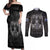 Personalized Finland Viking Couples Matching Off Shoulder Maxi Dress and Long Sleeve Button Shirt Odin's Raven Legacy - Wonder Print Shop