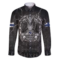 Personalized Finland Viking Family Matching Long Sleeve Bodycon Dress and Hawaiian Shirt Odin's Raven Legacy - Wonder Print Shop