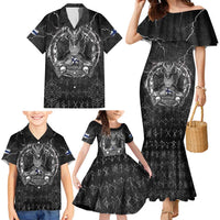 Personalized Finland Viking Family Matching Mermaid Dress and Hawaiian Shirt Odin's Raven Legacy - Wonder Print Shop