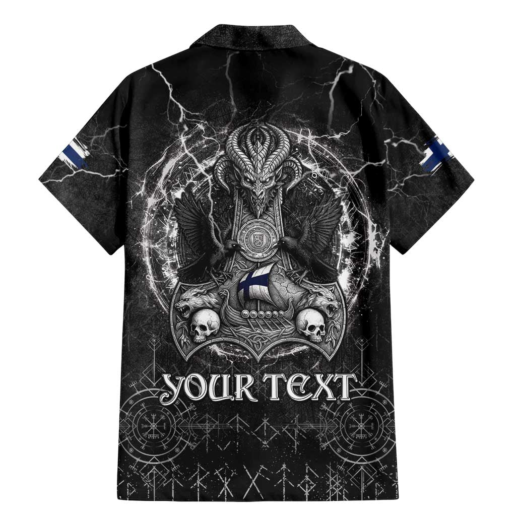 Personalized Finland Viking Family Matching Mermaid Dress and Hawaiian Shirt Odin's Raven Legacy - Wonder Print Shop