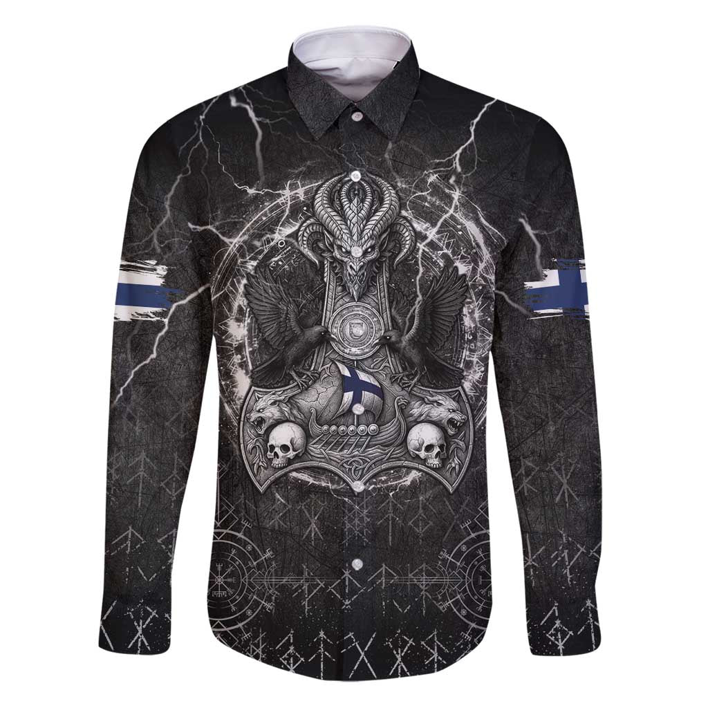 Personalized Finland Viking Family Matching Puletasi and Hawaiian Shirt Odin's Raven Legacy - Wonder Print Shop