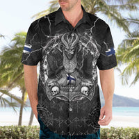 Personalized Finland Viking Hawaiian Shirt Odin's Raven Legacy - Wonder Print Shop