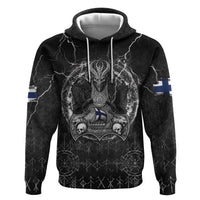 Personalized Finland Viking Hoodie Odin's Raven Legacy - Wonder Print Shop