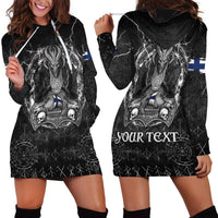 Personalized Finland Viking Hoodie Dress Odin's Raven Legacy - Wonder Print Shop