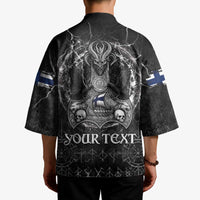 Personalized Finland Viking Kimono Odin's Raven Legacy - Wonder Print Shop