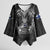 Personalized Finland Viking Kimono Sleeve Blouse Odin's Raven Legacy - Wonder Print Shop