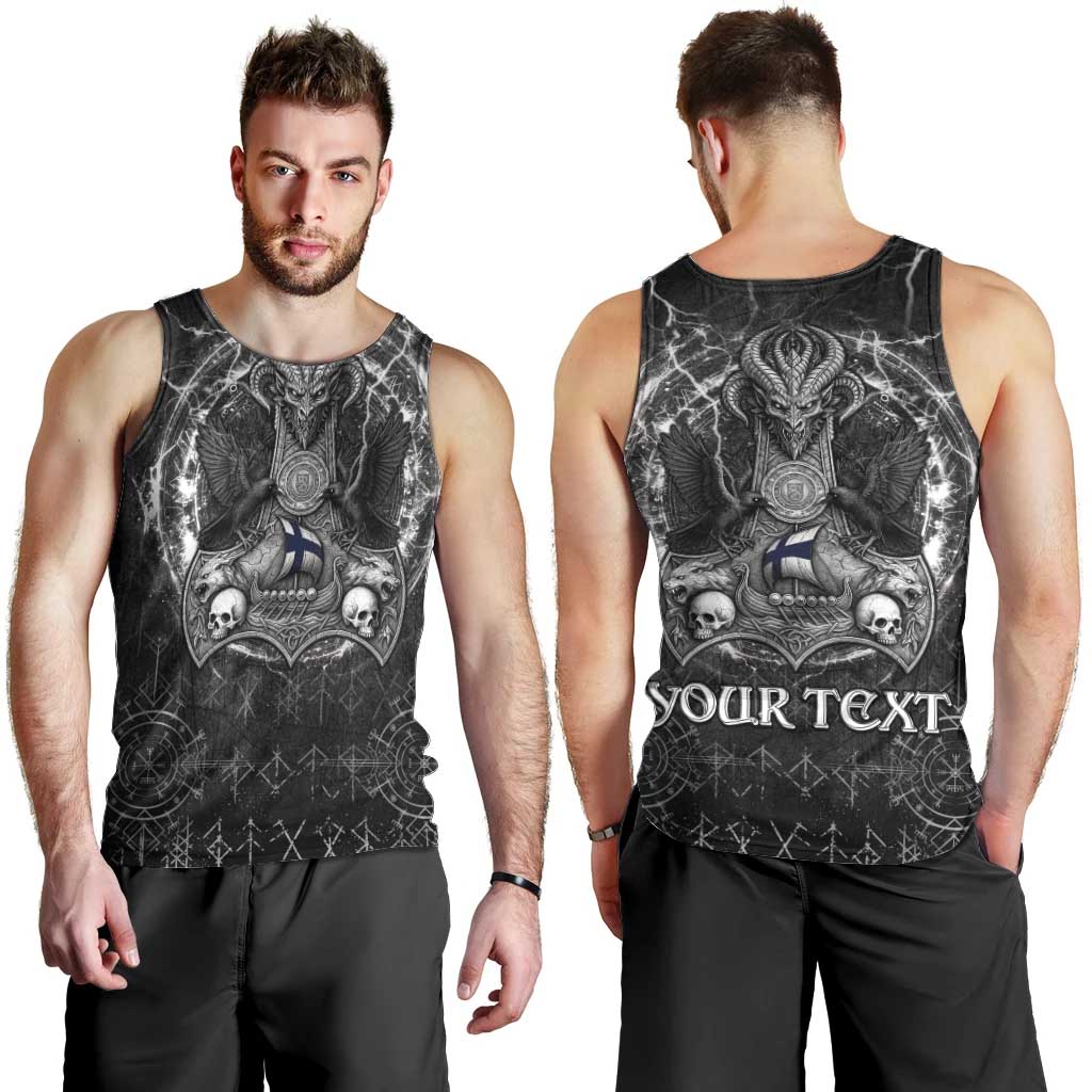 Personalized Finland Viking Men Tank Top Odin's Raven Legacy - Wonder Print Shop