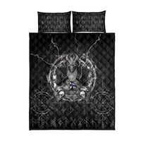 Finland Viking Quilt Bed Set Odin's Raven Legacy - Wonder Print Shop