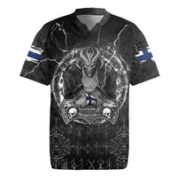 Personalized Finland Viking Rugby Jersey Odin's Raven Legacy - Wonder Print Shop