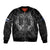 Personalized Finland Viking Sleeve Zip Bomber Jacket Odin's Raven Legacy - Wonder Print Shop