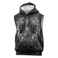 Personalized Finland Viking Sleeveless Hoodie Odin's Raven Legacy - Wonder Print Shop