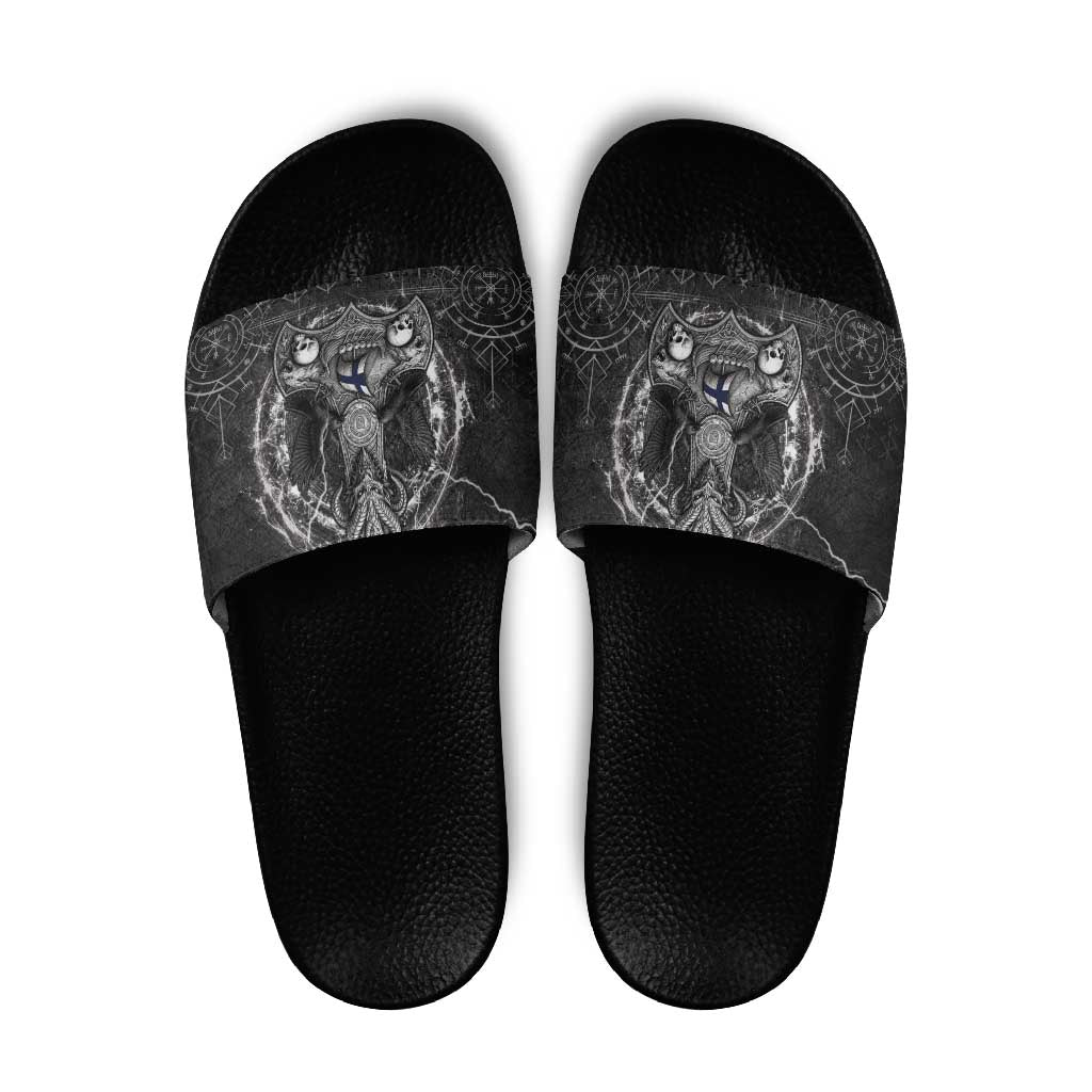 Finland Viking Slide Sandals Odin's Raven Legacy - Wonder Print Shop