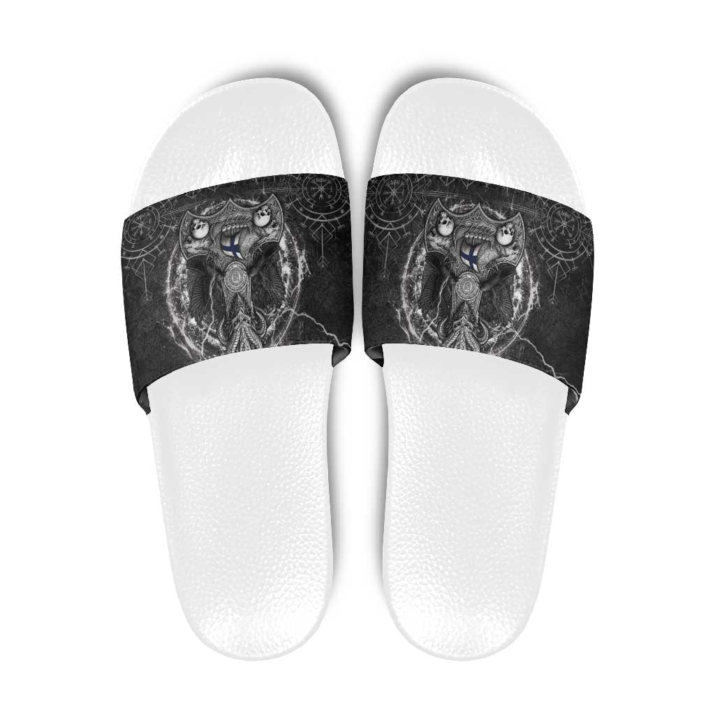 Finland Viking Slide Sandals Odin's Raven Legacy - Wonder Print Shop