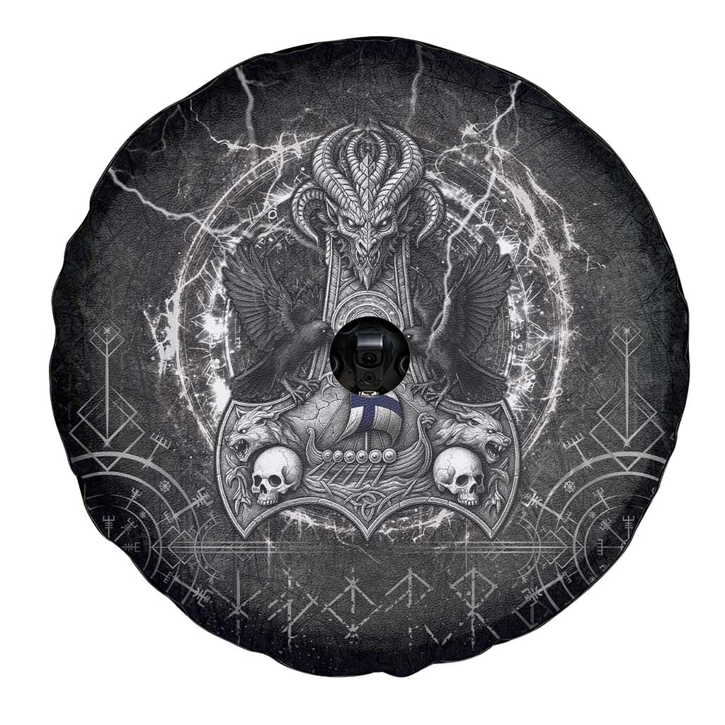 Finland Viking Spare Tire Cover Odin's Raven Legacy - Wonder Print Shop