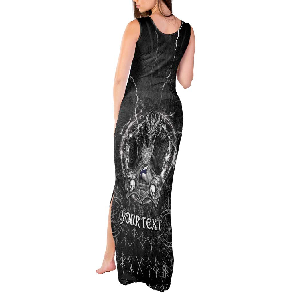 Personalized Finland Viking Tank Maxi Dress Odin's Raven Legacy - Wonder Print Shop