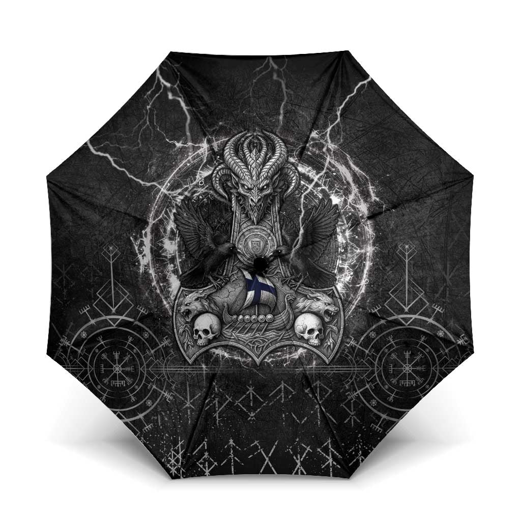 Finland Viking Umbrella Odin's Raven Legacy - Wonder Print Shop