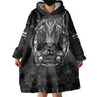 Personalized Finland Viking Wearable Blanket Hoodie Odin's Raven Legacy - Wonder Print Shop