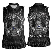 Personalized Finland Viking Women Sleeveless Polo Shirt Odin's Raven Legacy - Wonder Print Shop