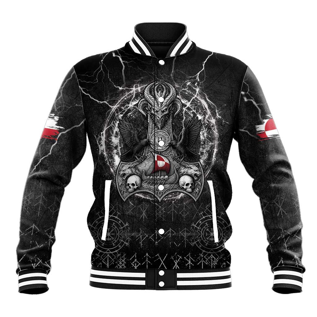 Personalized Greenland Viking Baseball Jacket Odin's Raven Legacy - Wonder Print Shop