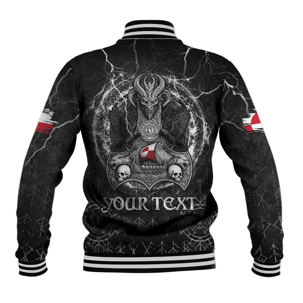 Personalized Greenland Viking Baseball Jacket Odin's Raven Legacy - Wonder Print Shop