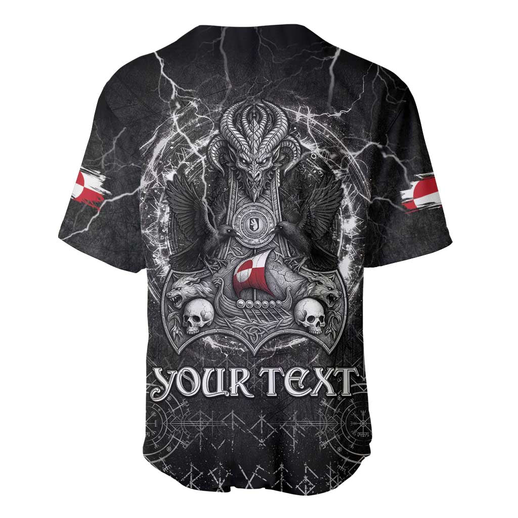 Personalized Greenland Viking Baseball Jersey Odin's Raven Legacy - Wonder Print Shop