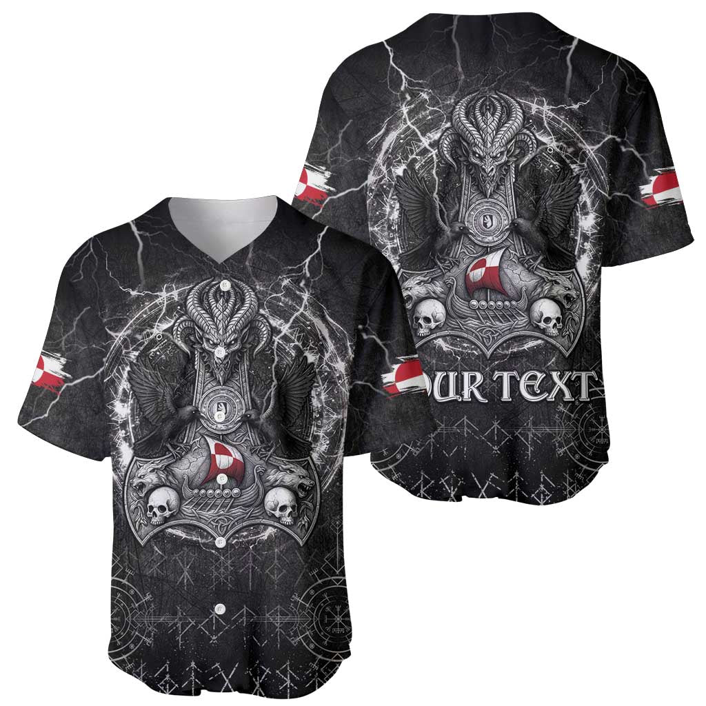 Personalized Greenland Viking Baseball Jersey Odin's Raven Legacy - Wonder Print Shop
