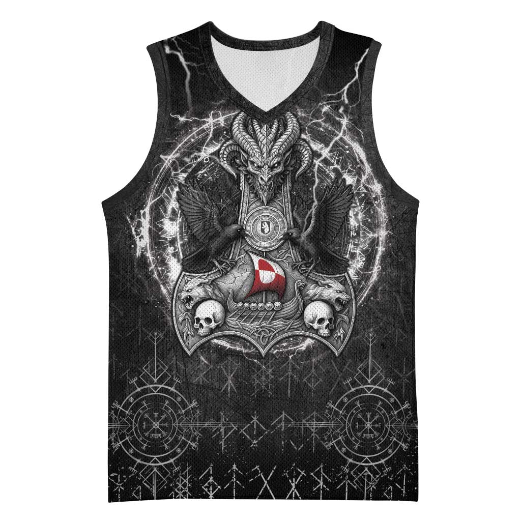 Personalized Greenland Viking Basketball Jersey Odin's Raven Legacy - Wonder Print Shop