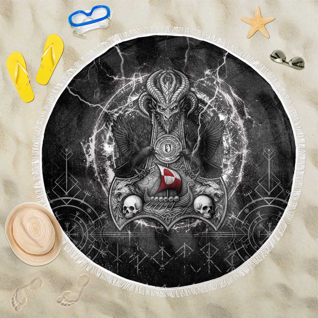 Greenland Viking Beach Blanket Odin's Raven Legacy - Wonder Print Shop