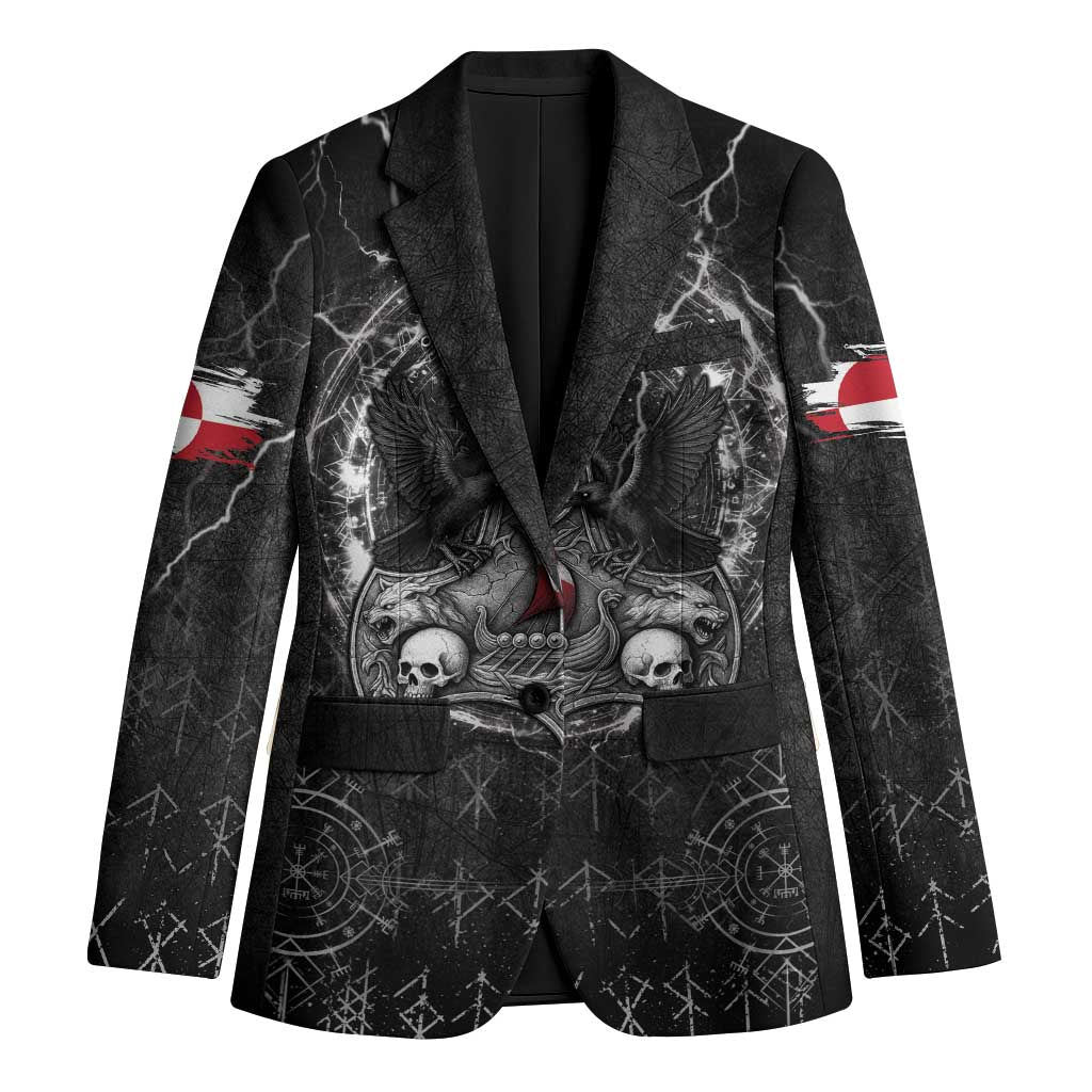 Personalized Greenland Viking Blazer Odin's Raven Legacy - Wonder Print Shop