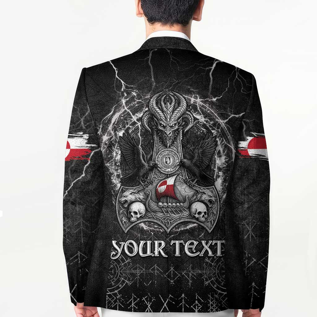 Personalized Greenland Viking Blazer Odin's Raven Legacy - Wonder Print Shop