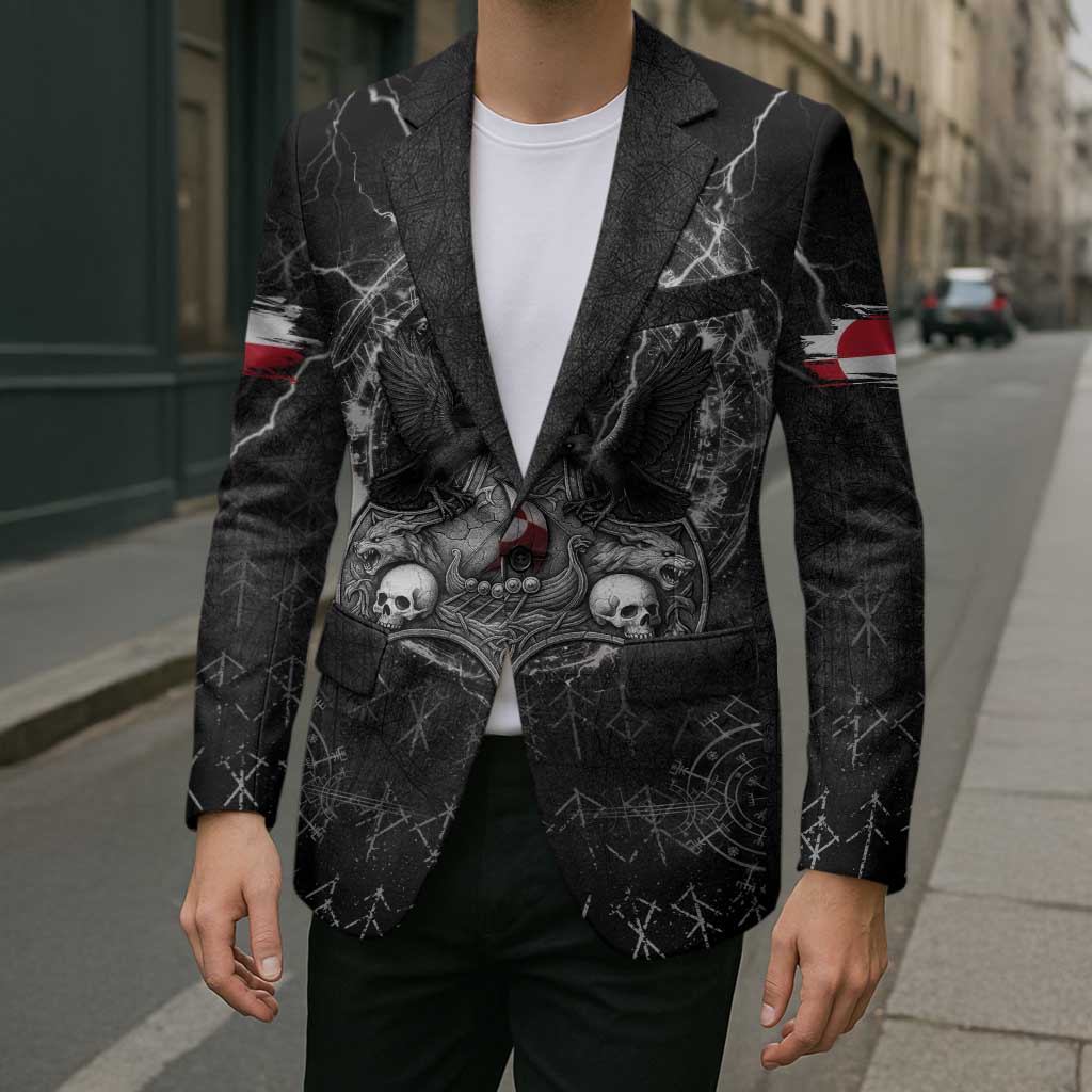 Personalized Greenland Viking Blazer Odin's Raven Legacy - Wonder Print Shop
